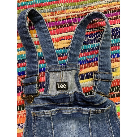 Lee Denim Shortalls Size M Relaxed Fit Stretch Shorts - Picture 3 of 8